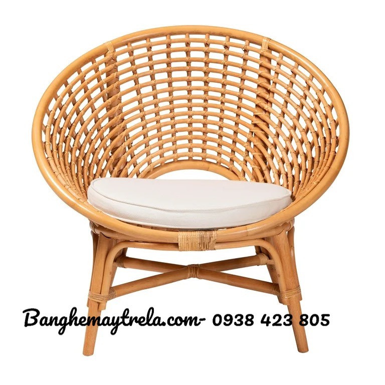 Ghế đơn mây tre đan hiện đại